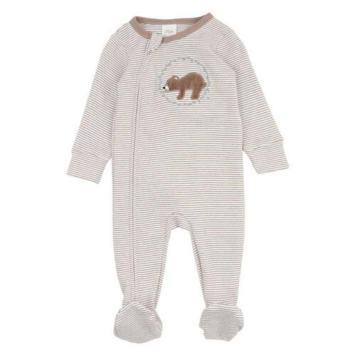 Bébé Mateo Stripe Ls Zip Onesie